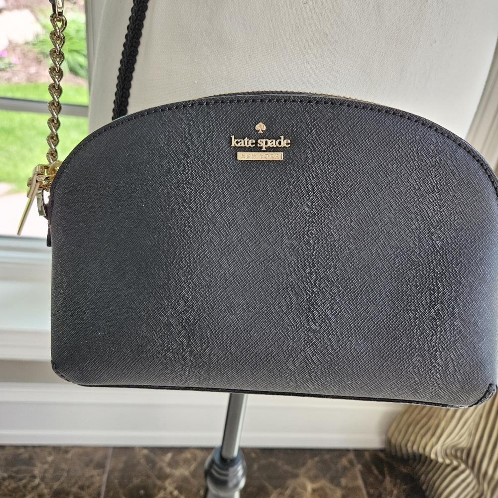 kate spade Black Crossbody Bag with Gold Chain Accents - Picture 3 of 11